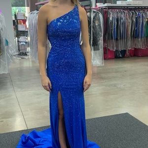 Sherri Hill royal blue dress size 0 NWT $520 original price never worn before